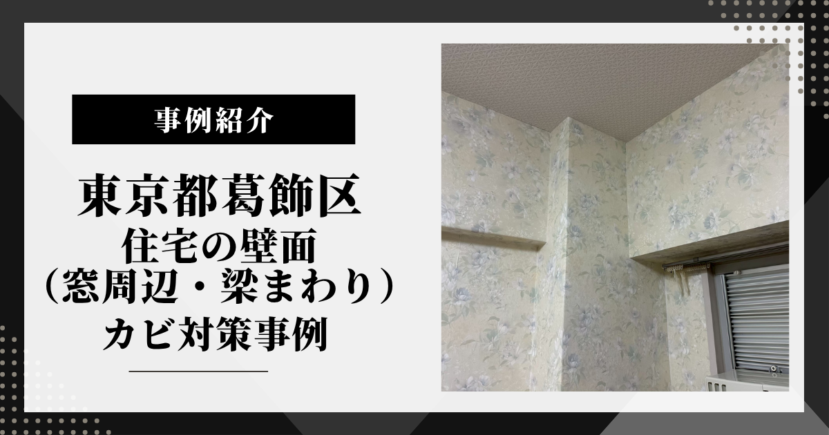 東京都葛飾区の住宅の壁面（窓周辺・梁まわり）黒カビ対策